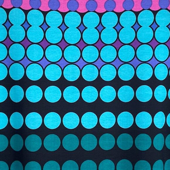 Jersey, Stretch, Bodycon, Geometric, Colorful, 70s Inspired Dress, Size 10 - Picture 5 of 15